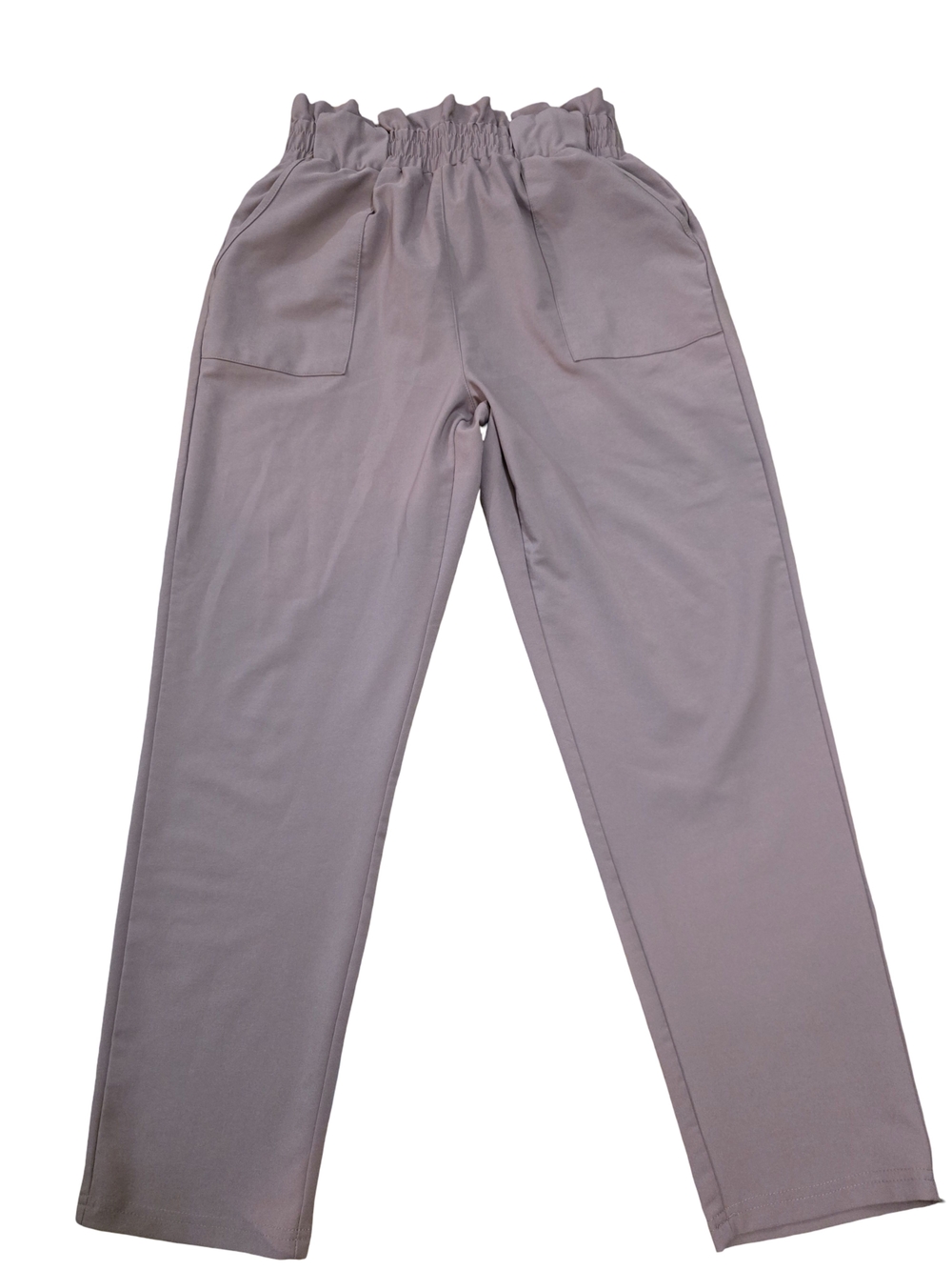 Women’s High-Waist Paperbag Pants - Gray